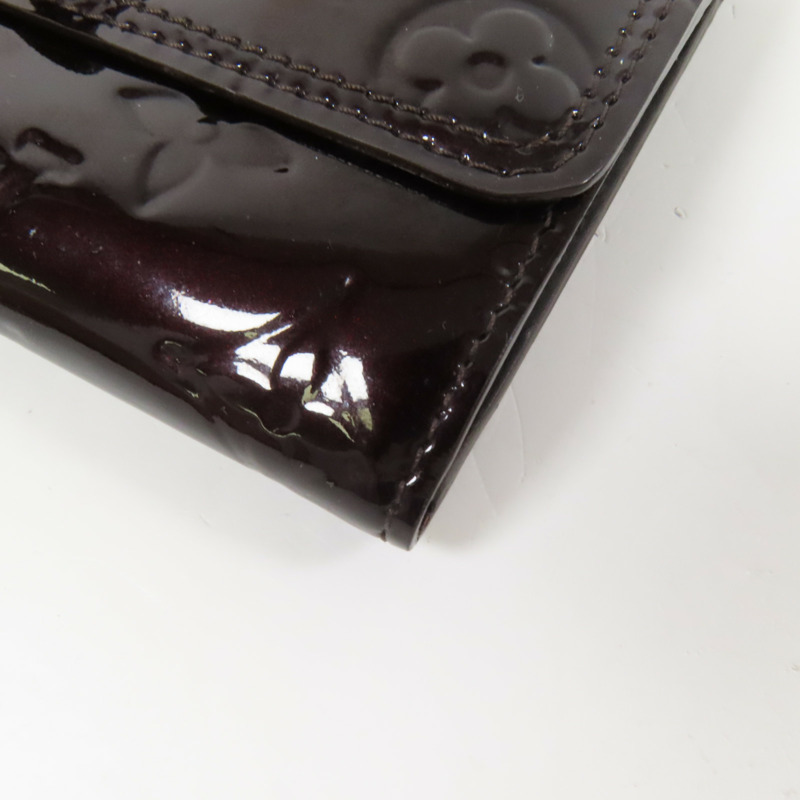 LOUIS VUITTON Monogram Vernis Sarah Wallet金扣長錢包-12