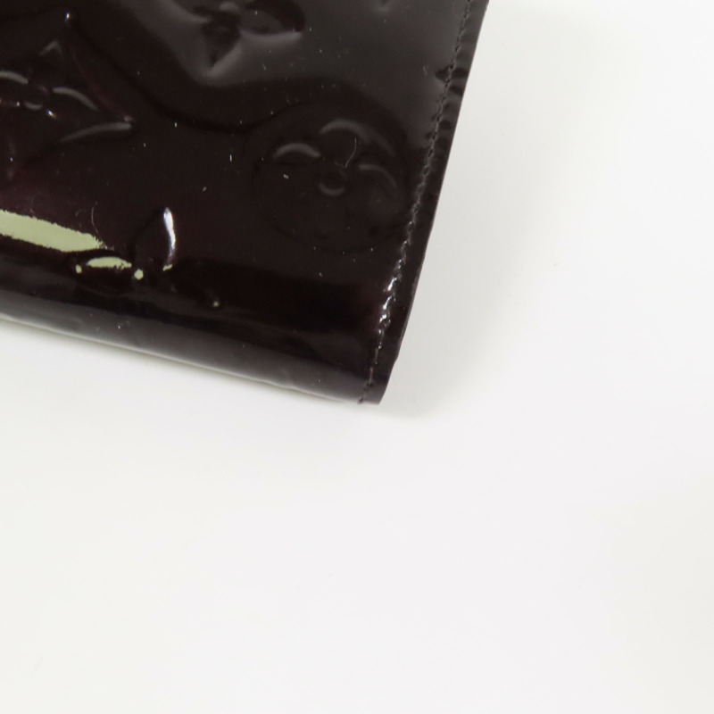 LOUIS VUITTON Monogram Vernis Sarah Wallet金扣長錢包-14