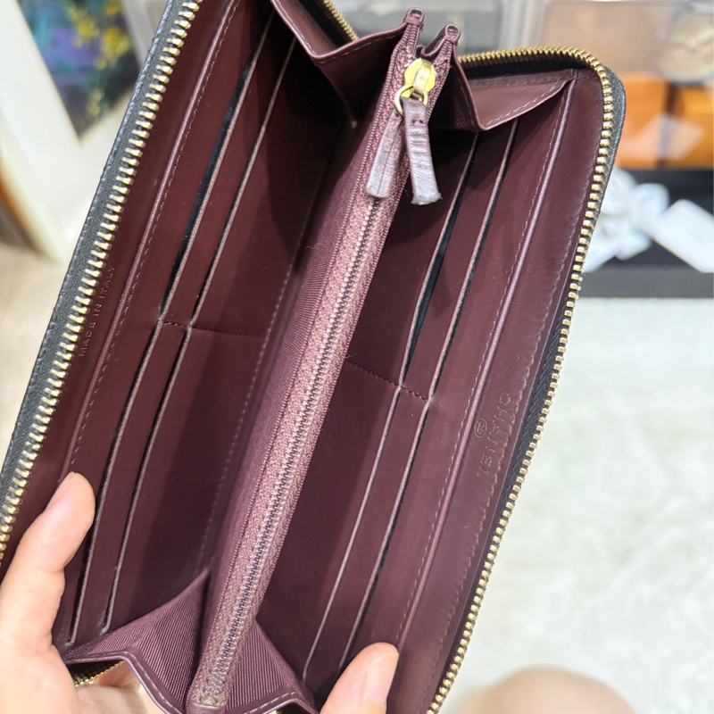 9新✨專櫃五萬 香奈兒 黑金 荔枝皮 經典拉鍊長夾🎖️贈送鍍24k金香奈兒扣環vintage-18