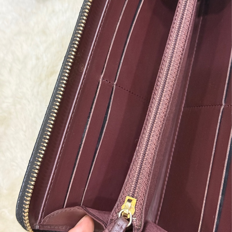 9新✨專櫃五萬 香奈兒 黑金 荔枝皮 經典拉鍊長夾🎖️贈送鍍24k金香奈兒扣環vintage-49