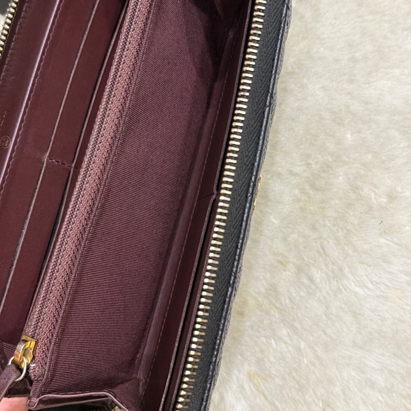 9新✨專櫃五萬 香奈兒 黑金 荔枝皮 經典拉鍊長夾🎖️贈送鍍24k金香奈兒扣環vintage-52