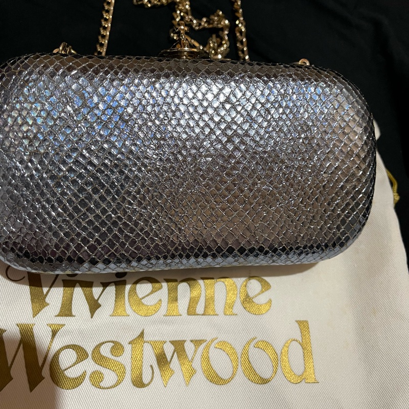 VIVIENNE WESTWOOD 銀釦星球晚宴包 側背包 手拿包-18