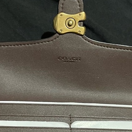 Coach專櫃款金釦拼色長夾-20