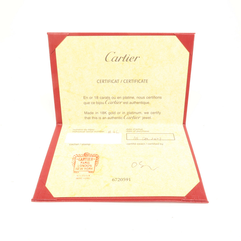 CARTIER 18K玫瑰金C De Diamond 1鑽石戒指Cartier#46/US#3.75-8