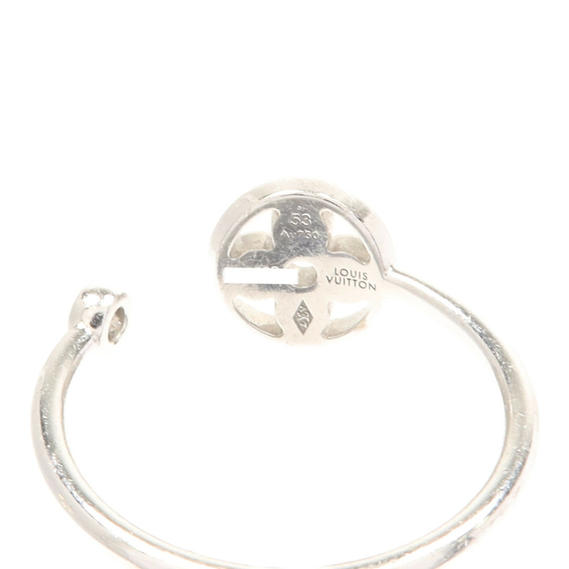 LOUIS VUITTON 18K白金/黃金/玫瑰金Diamond Idylle Blossom Ring鑽石戒指US#6.25-5