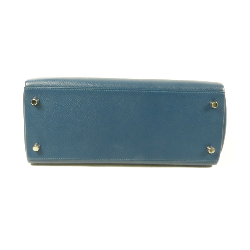 HERMES Epsom皮革Kelly 28銀扣手挽肩背兩用袋Colvert-3