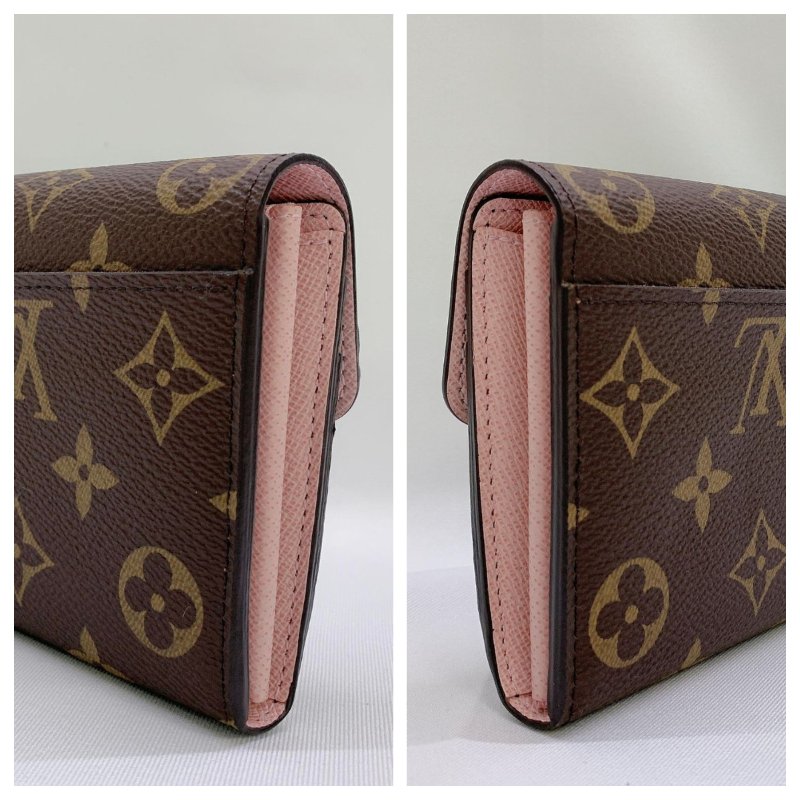 LV 全新Sarah芭蕾粉信封長夾-3
