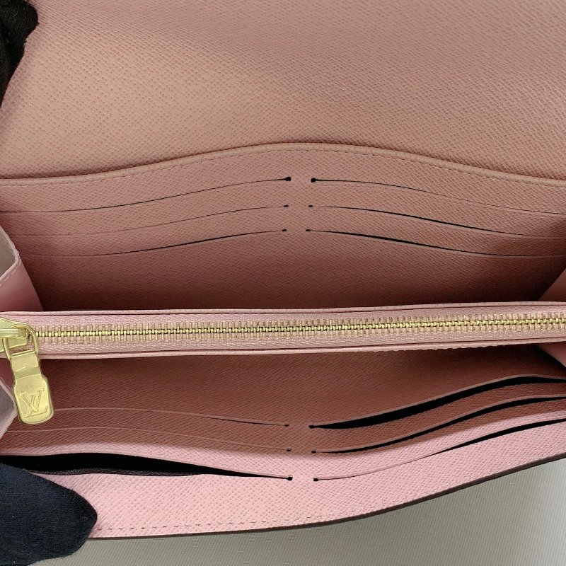 LV 全新Sarah芭蕾粉信封長夾-5