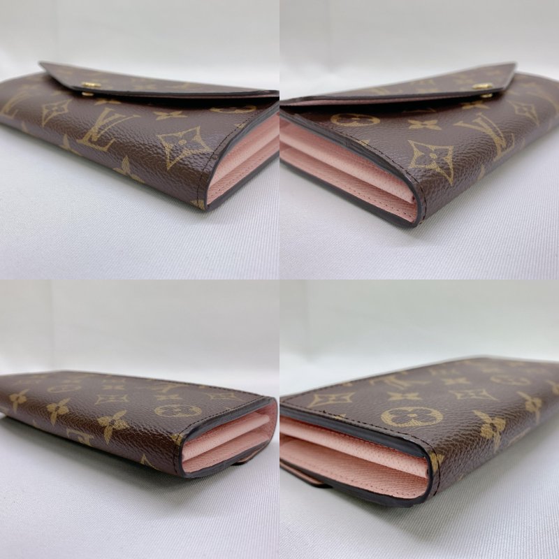 LV 全新Sarah芭蕾粉信封長夾-8