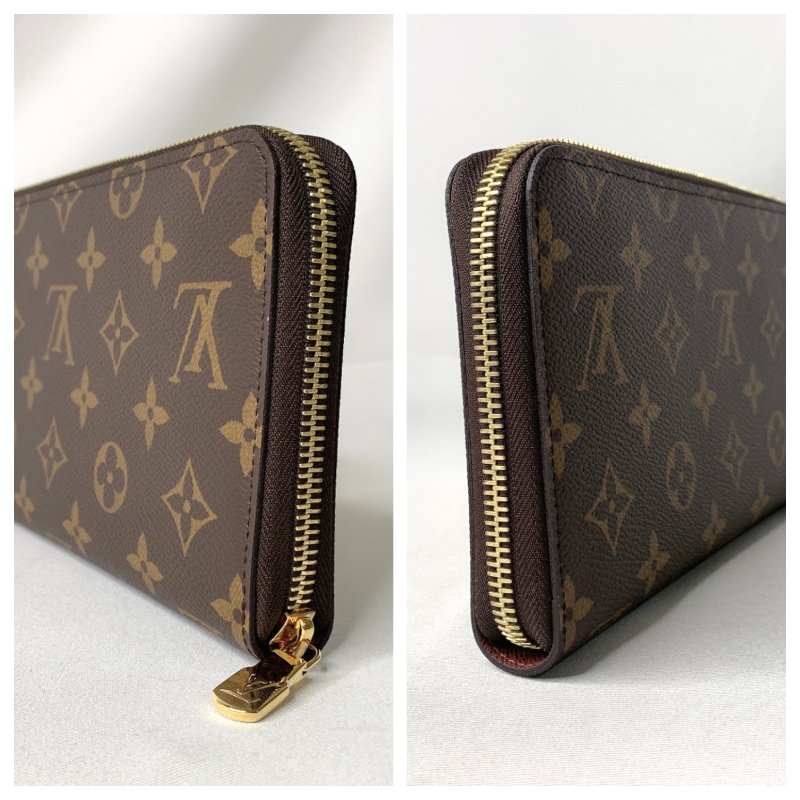 LV 全新ZIPPY老花拉鍊寬版長夾-3