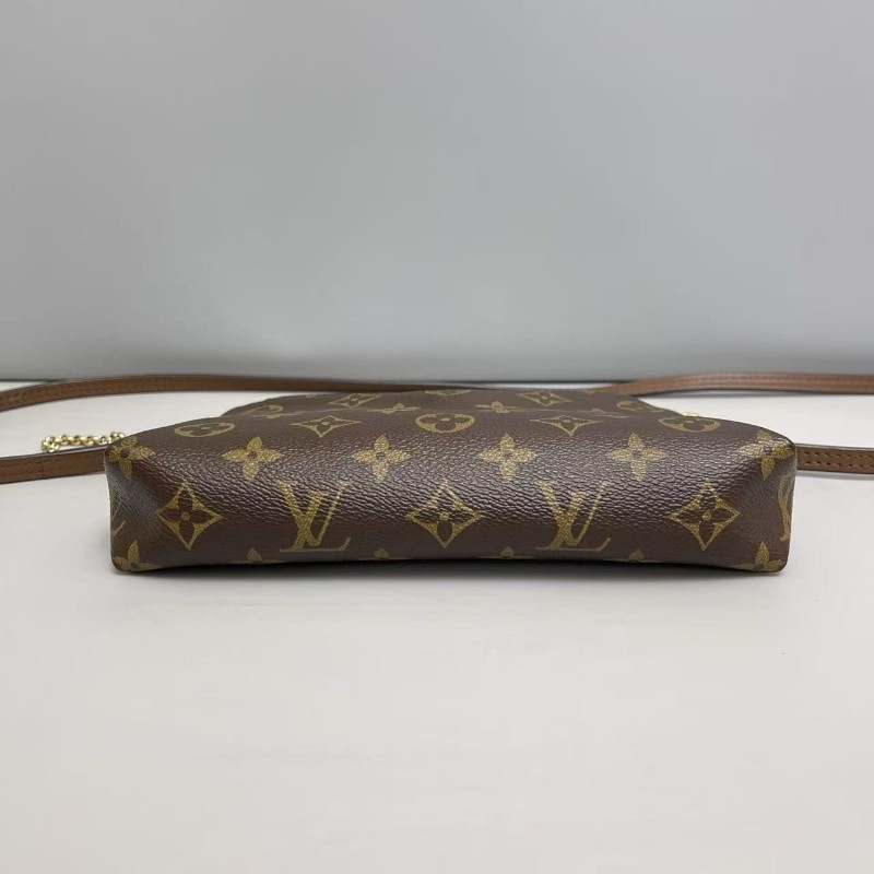 LV路易威登Pallas Clutch迷你老花黑焦糖拼色傳奇 肩背包-6
