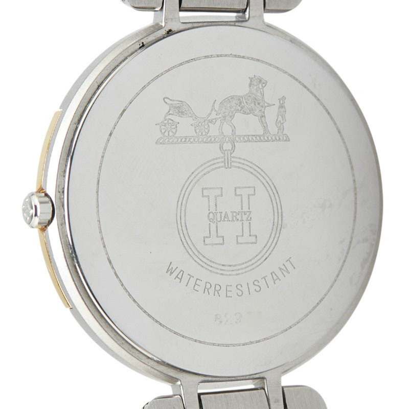 Hermès Windsor 石英腕錶,米色錶盤,不鏽鋼,鍍層,女士-5