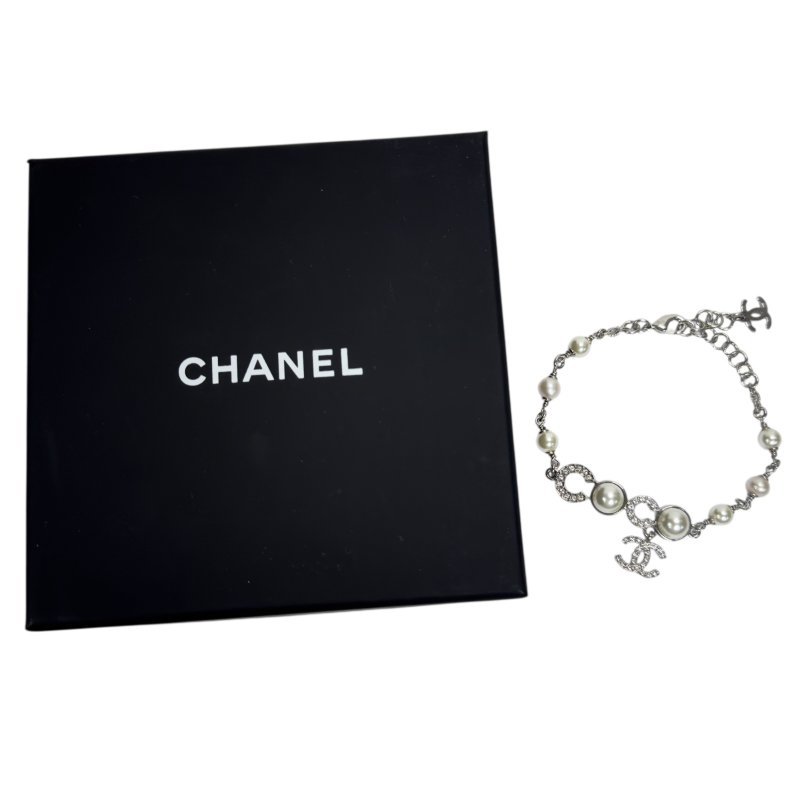 CHANEL 珠珠 水鑽 手鏈-1