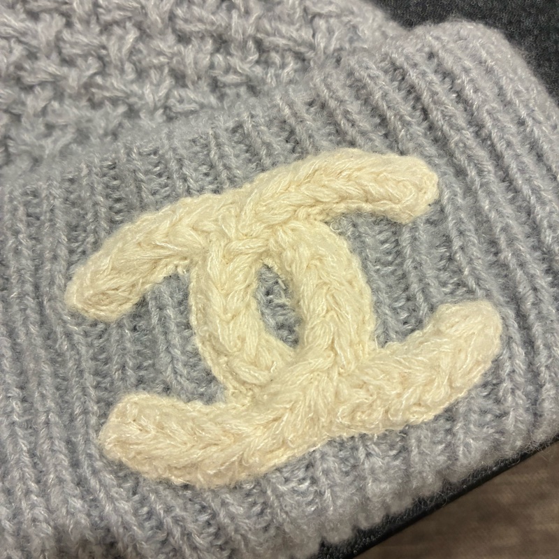 香奈兒chanel 25k熱騰騰 冷帽 鐘型帽 奶奶帽 淺灰 超可愛🥰質感好-7