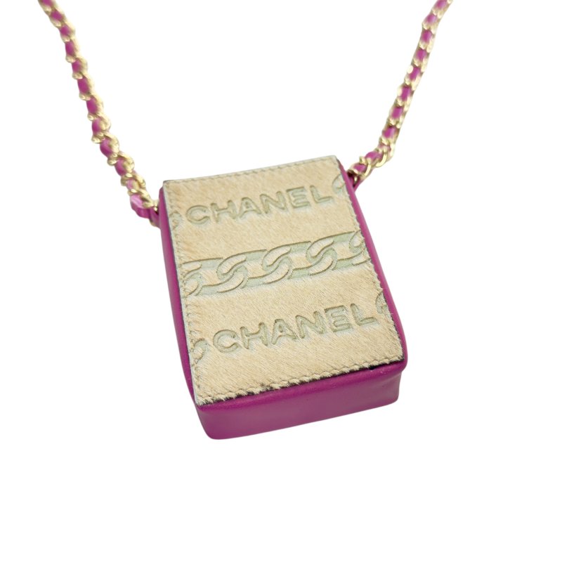 CHANEL 壓紋 馬毛 迷你小包-3