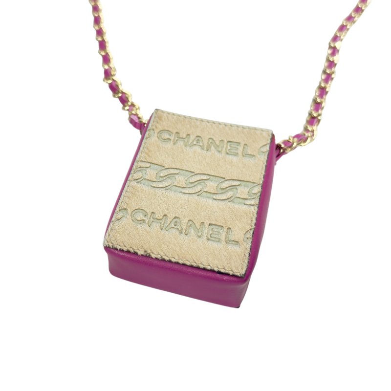 CHANEL 壓紋 馬毛 迷你小包-4
