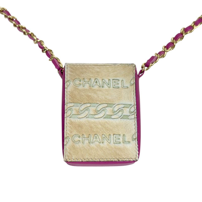 CHANEL 壓紋 馬毛 迷你小包-5