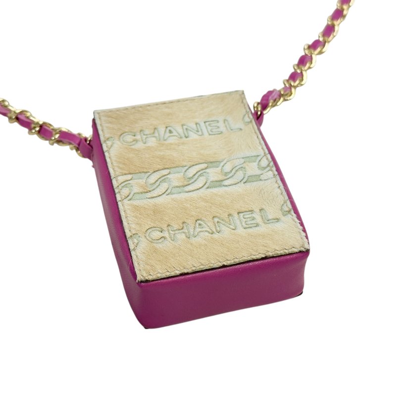CHANEL 壓紋 馬毛 迷你小包-6