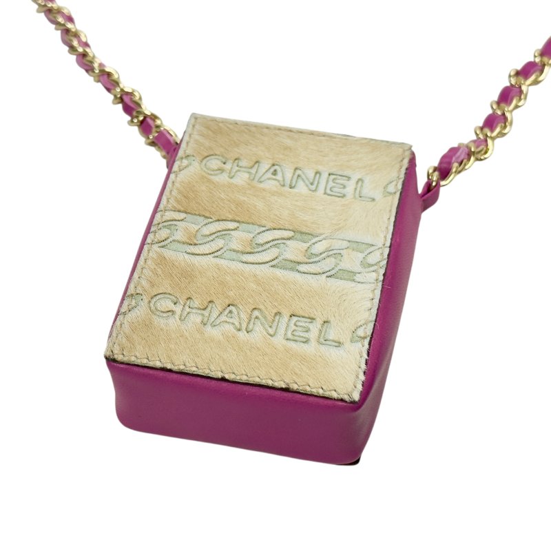 CHANEL 壓紋 馬毛 迷你小包-7