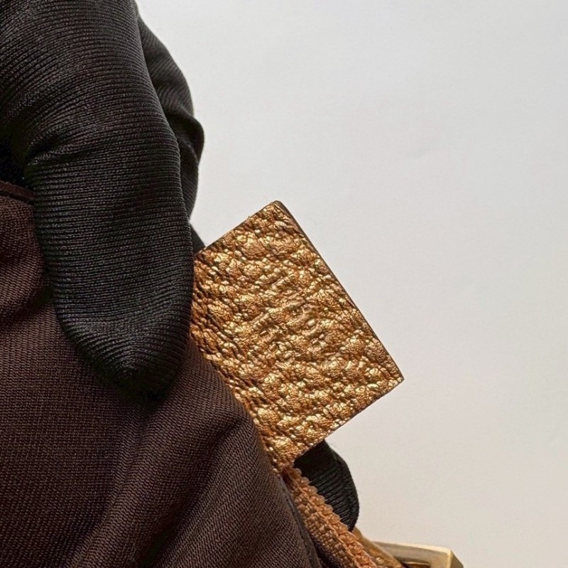 Gucci 古銅金皮革邊GGlogo布托特包-18