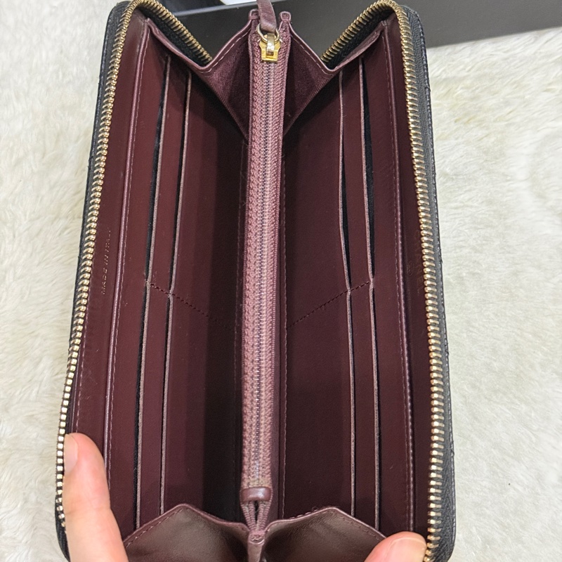 專櫃五萬 香奈兒 黑金 荔枝皮 經典長夾💝香奈兒真品 vintage 鍍24k金扣環(下單一併贈與)-62