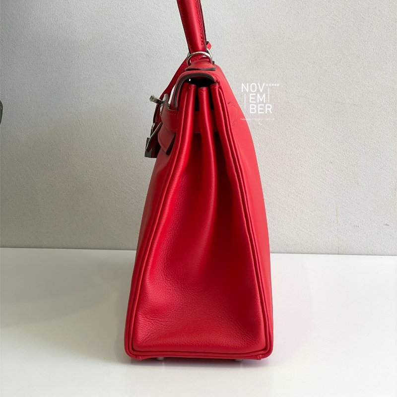 全配有購證🙌🏻 Hermès 愛馬仕 Kelly32 紅色銀釦-4