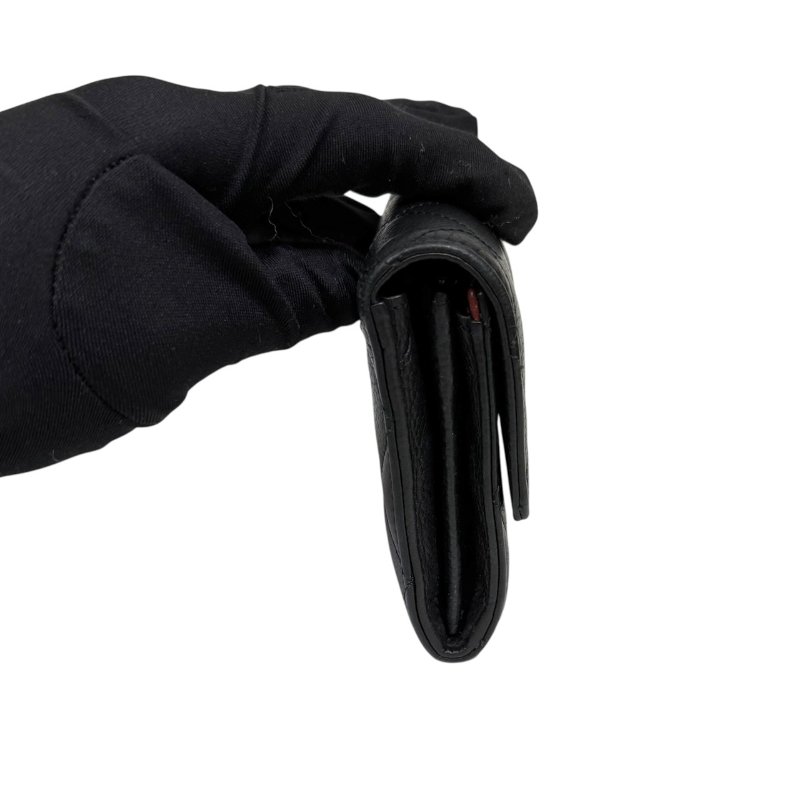 【美收精品】CHANEL 黑色菱格紋長夾 4-11-2