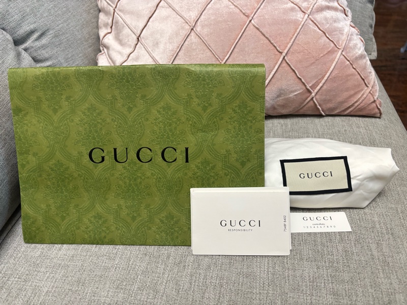 Gucci padlock老花拼接皮革單肩包（底25）-5