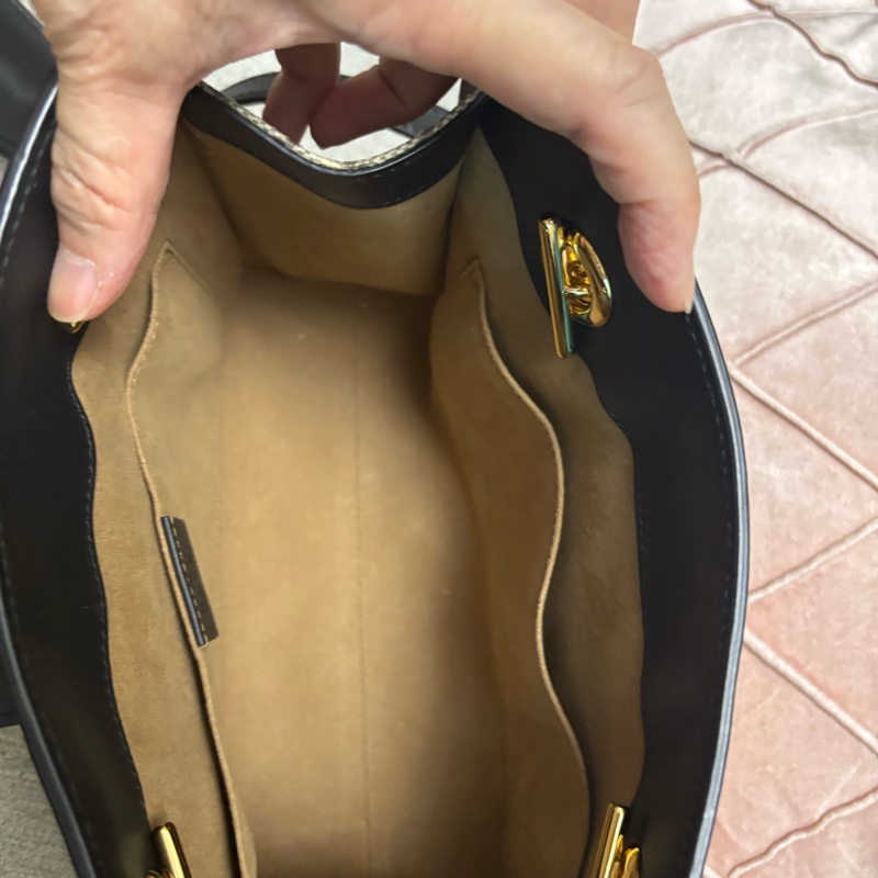 Gucci padlock老花拼接皮革單肩包(底25)-17