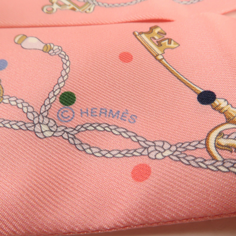 HERMES 絲質Twilly絲巾-5