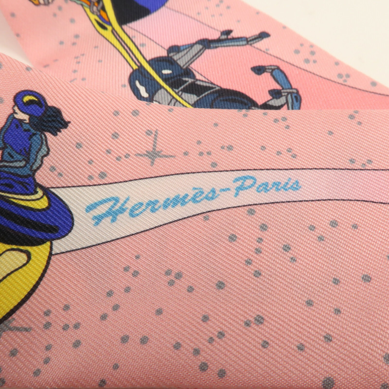HERMES 絲質Twilly絲巾-4