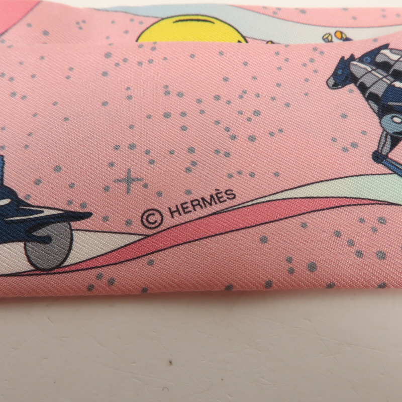 HERMES 絲質Twilly絲巾-5