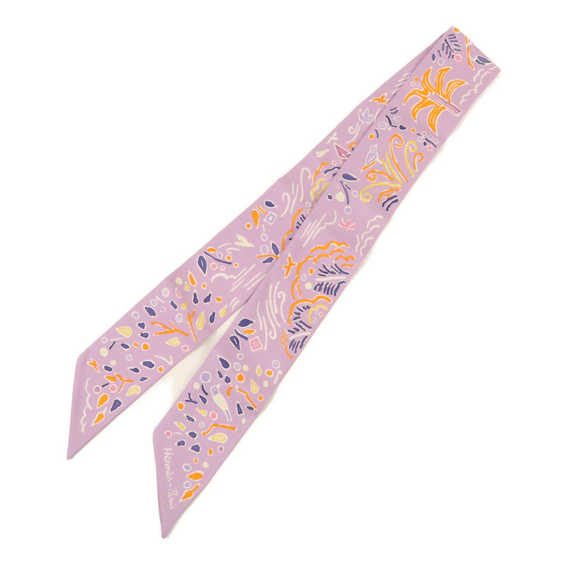 HERMES 絲質Twilly絲巾-0