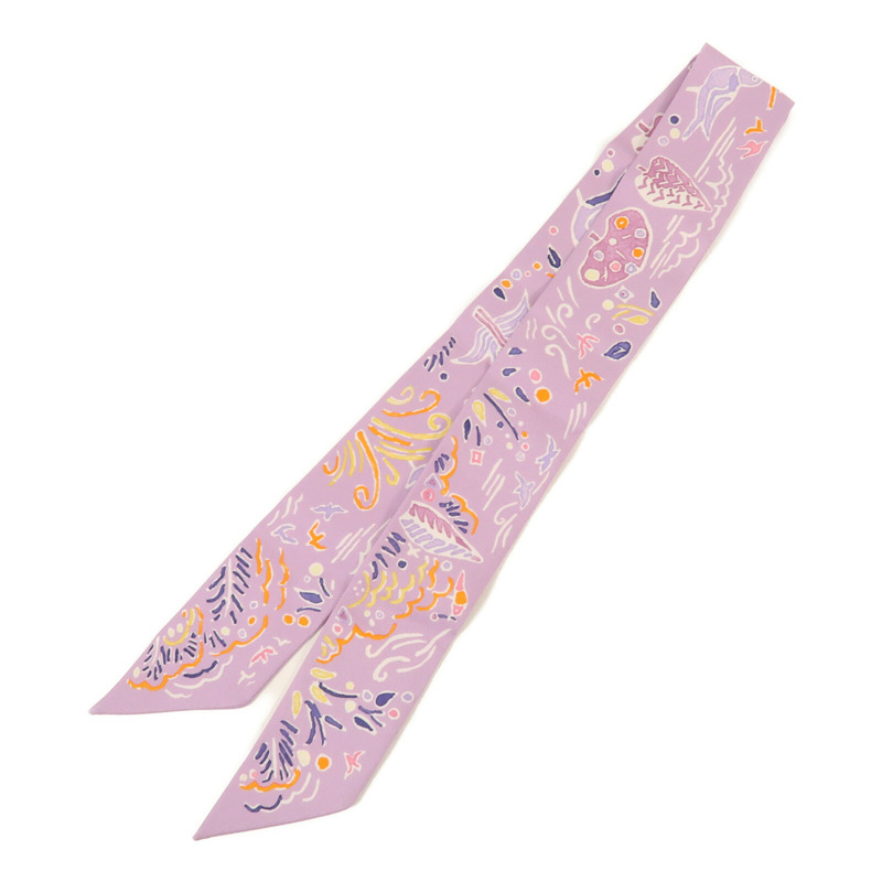 HERMES 絲質Twilly絲巾-1
