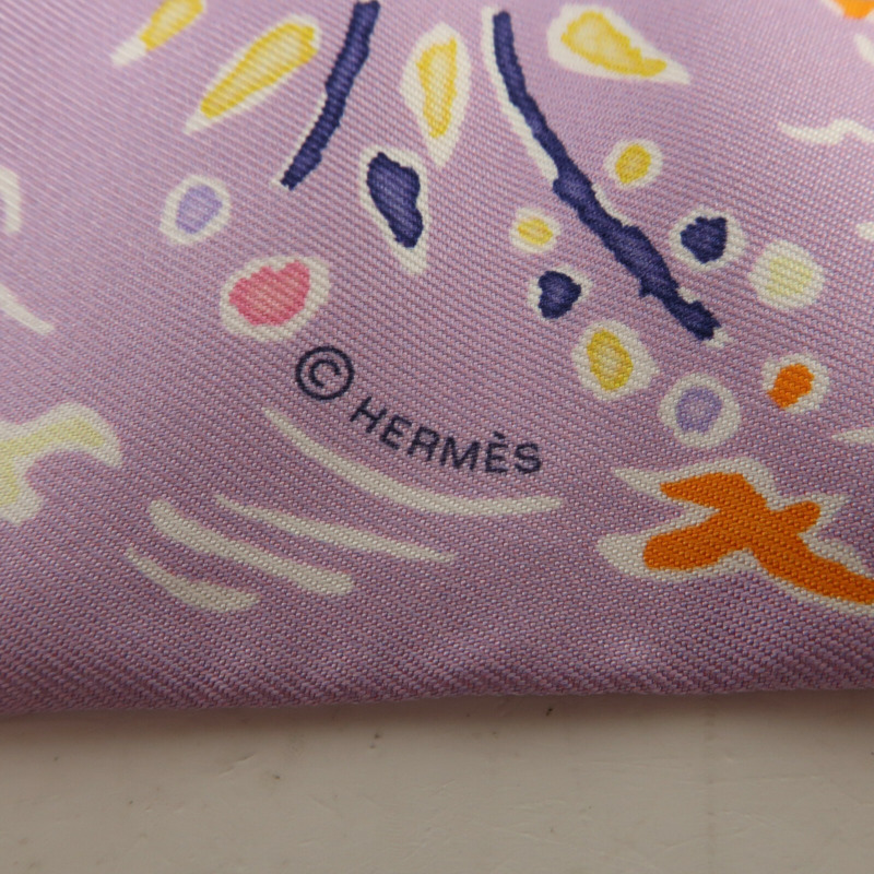 HERMES 絲質Twilly絲巾-5