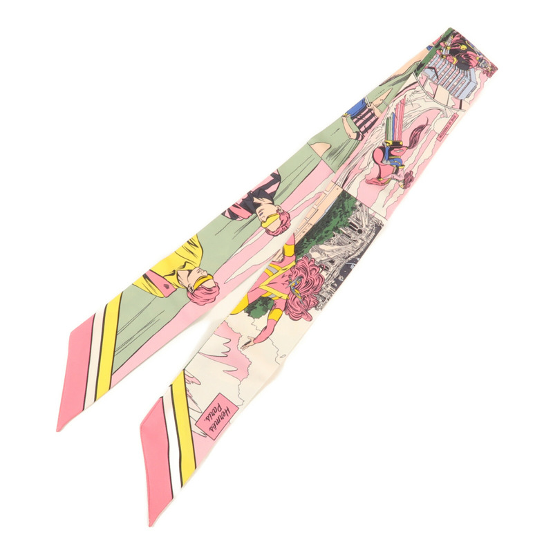 HERMES 絲質Twilly絲巾-0