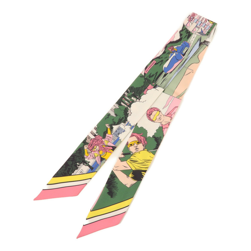 HERMES 絲質Twilly絲巾-1