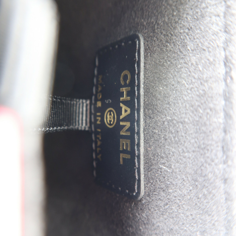 CHANEL 斜紋軟呢Phone Bag金扣鏈帶肩背袋-5