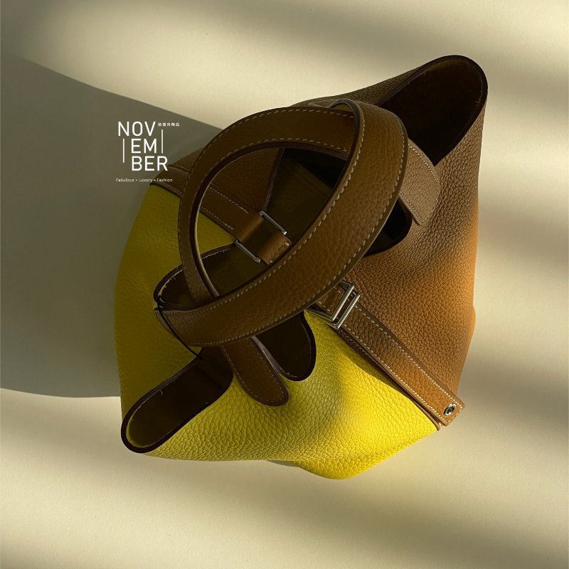 99新🆕 Hermès 愛馬仕 Picotin18 雙拼色銀釦-3