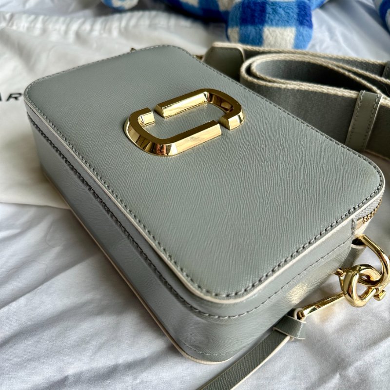 85%新|Marc Jacobs專櫃Snapshot Bag Rock Grey岩石灰相機包-2