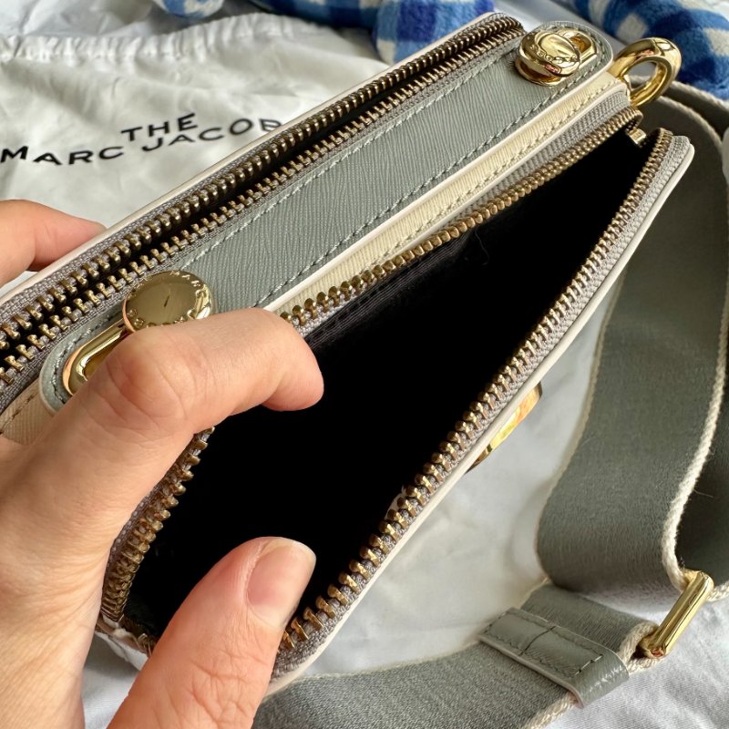 85%新|Marc Jacobs專櫃Snapshot Bag Rock Grey岩石灰相機包-5