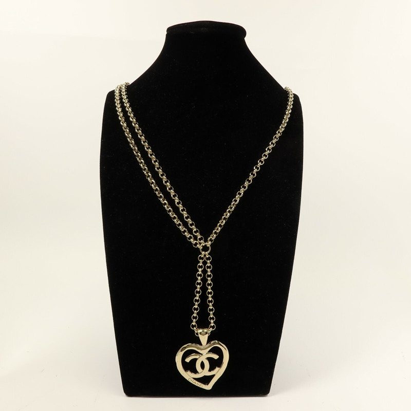 CHANEL 金屬Heart Chocker項鍊-8