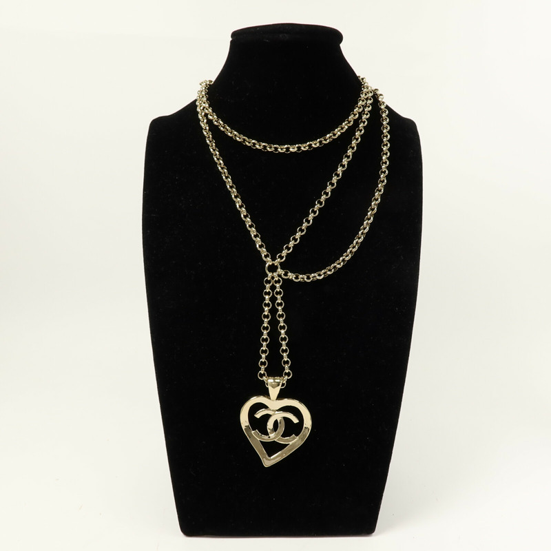CHANEL 金屬Heart Chocker項鍊-9