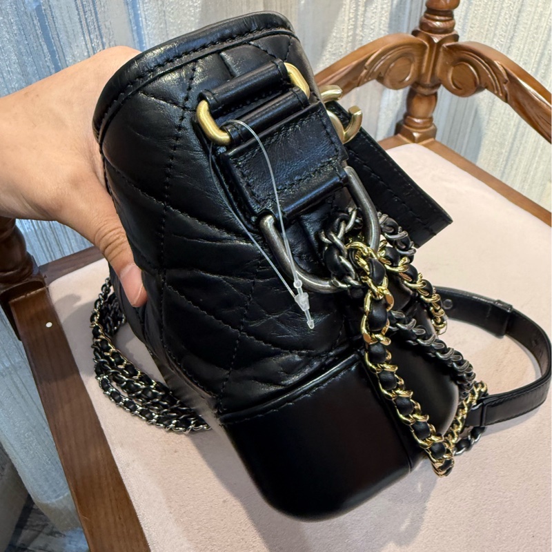 Chanel 黑色流浪包 小号 27开-5