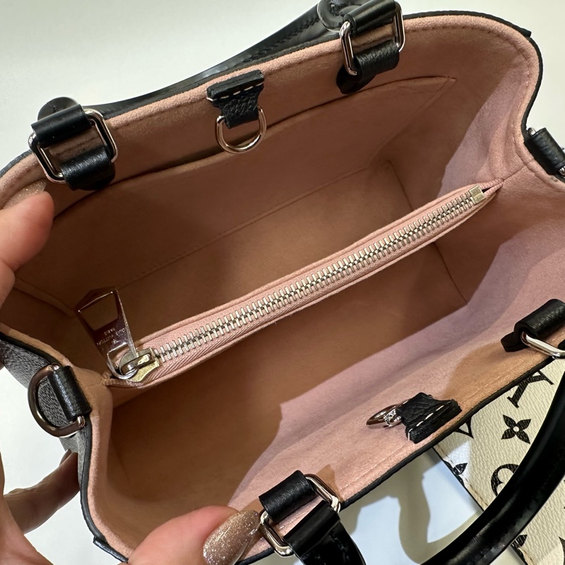 LV 黑Epi銀釦Marelle Tote BB前口袋二合一手提斜背包M59952-7