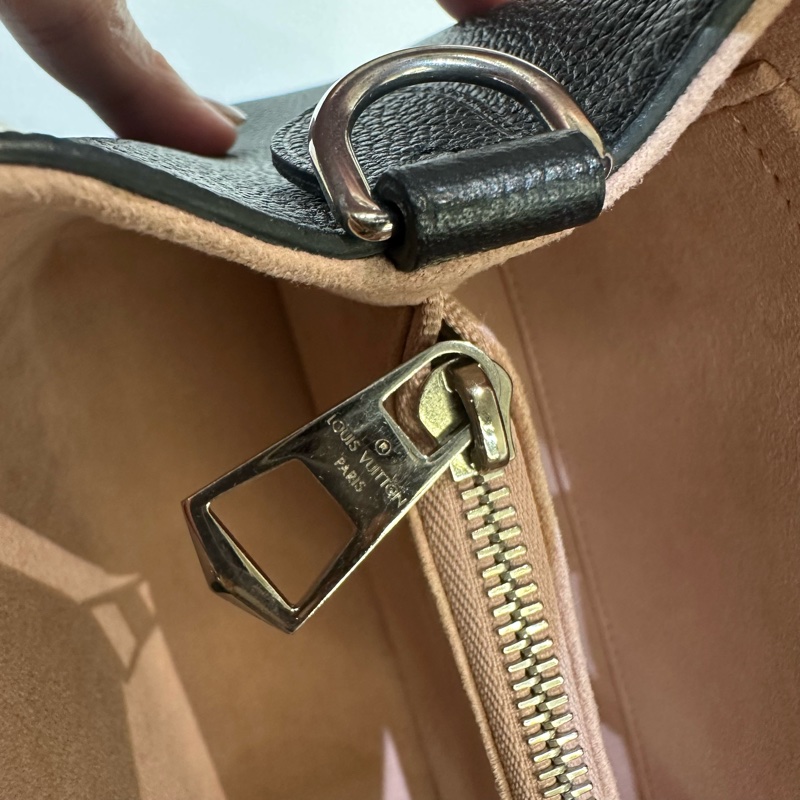 LV 黑Epi銀釦Marelle Tote BB前口袋二合一手提斜背包M59952-9