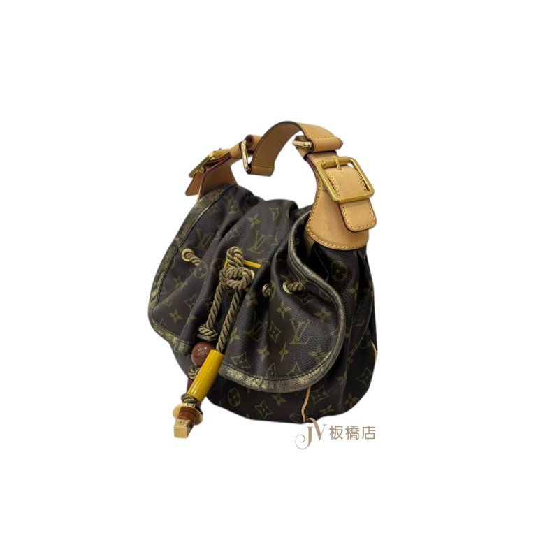 LV原花前蓋金蔥壓克力束繩走秀限量手提包-1