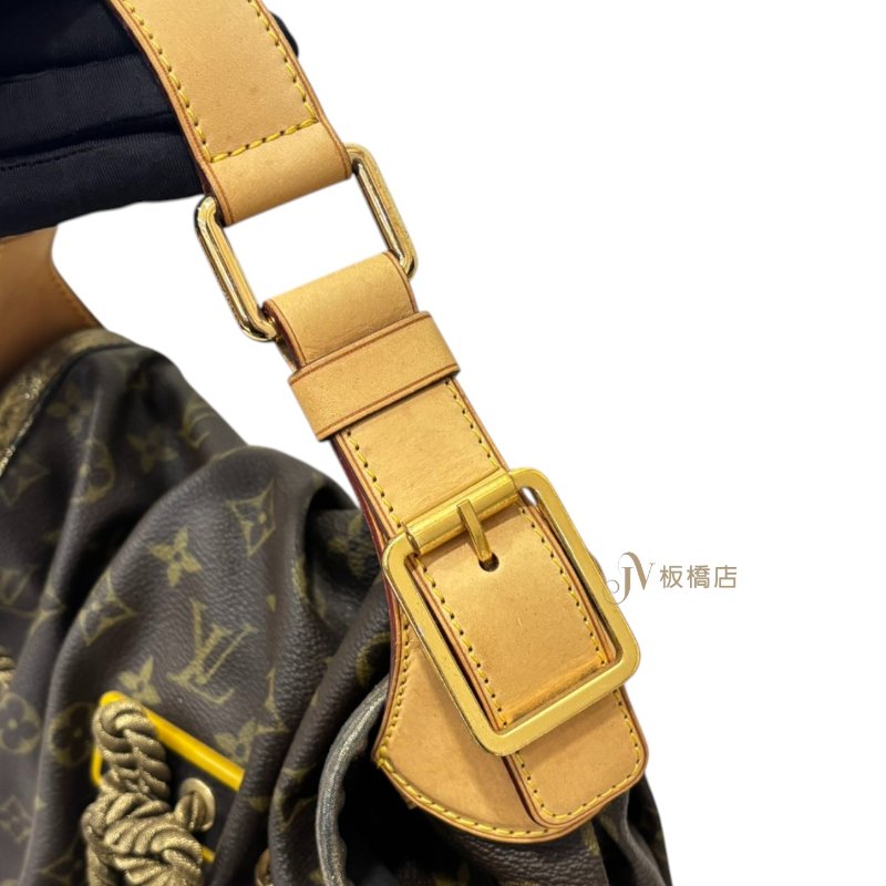 LV原花前蓋金蔥壓克力束繩走秀限量手提包-7