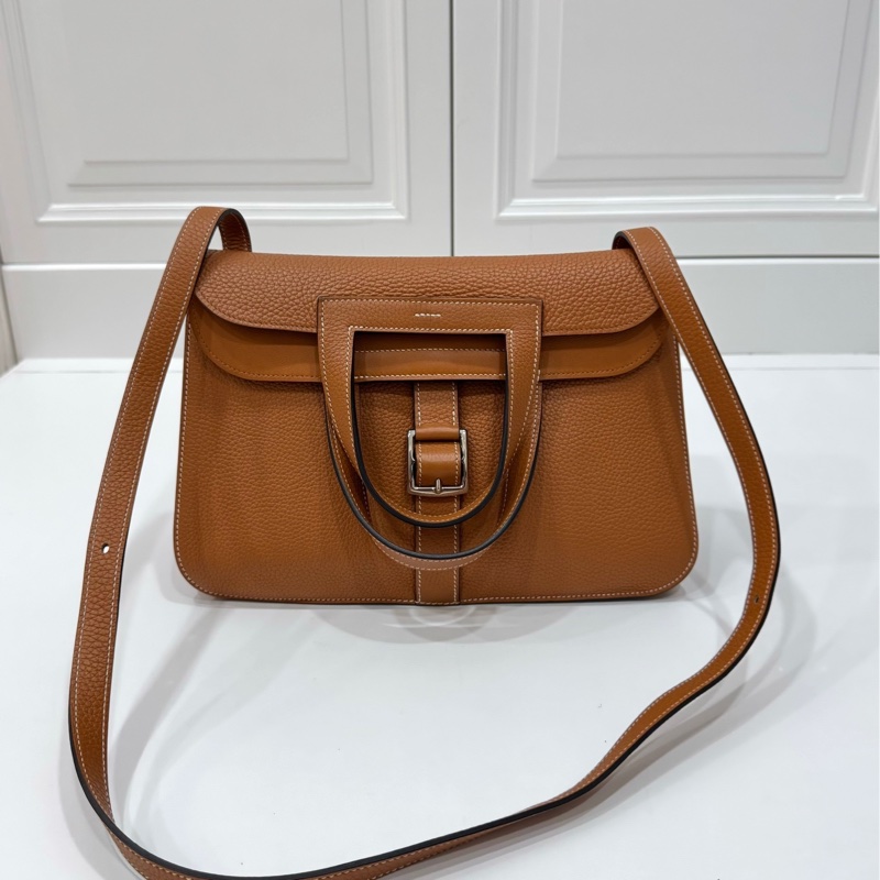 Hermes 愛馬仕 Halzan 31 金棕 斜背包 手提包 肩背包 側背包-2