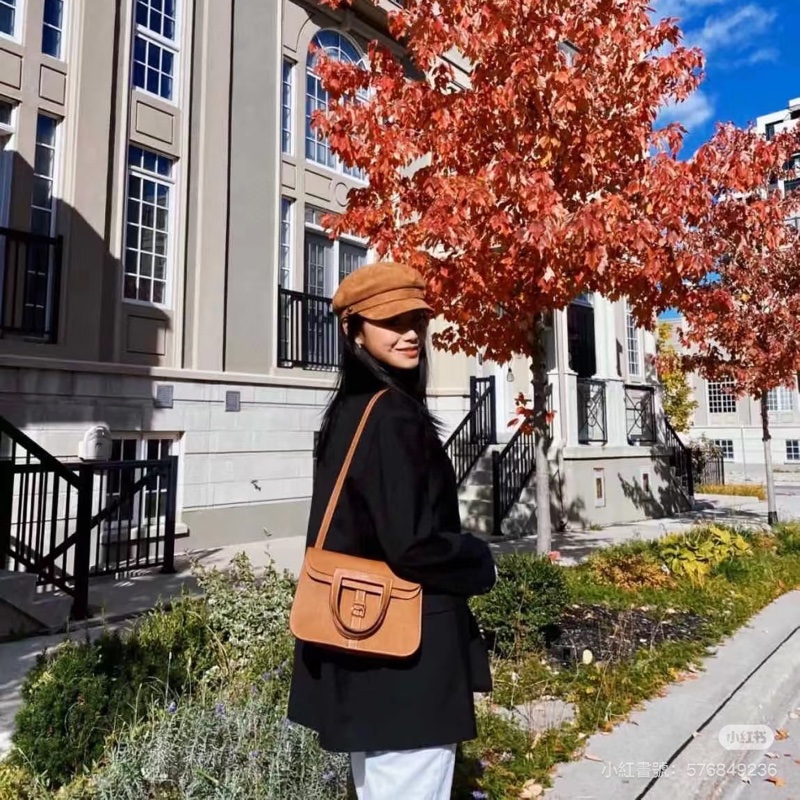 Hermes 愛馬仕 Halzan 31 金棕 斜背包 手提包 肩背包 側背包-4